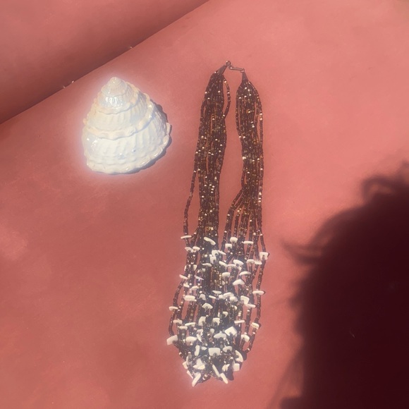 Native American handmade fetish necklace shell l heishi seed beads Apache Navajo - Picture 11 of 14